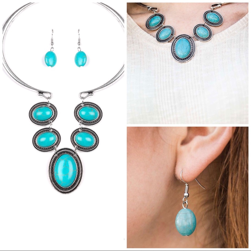 Necklace/Earring Turquoise Set!